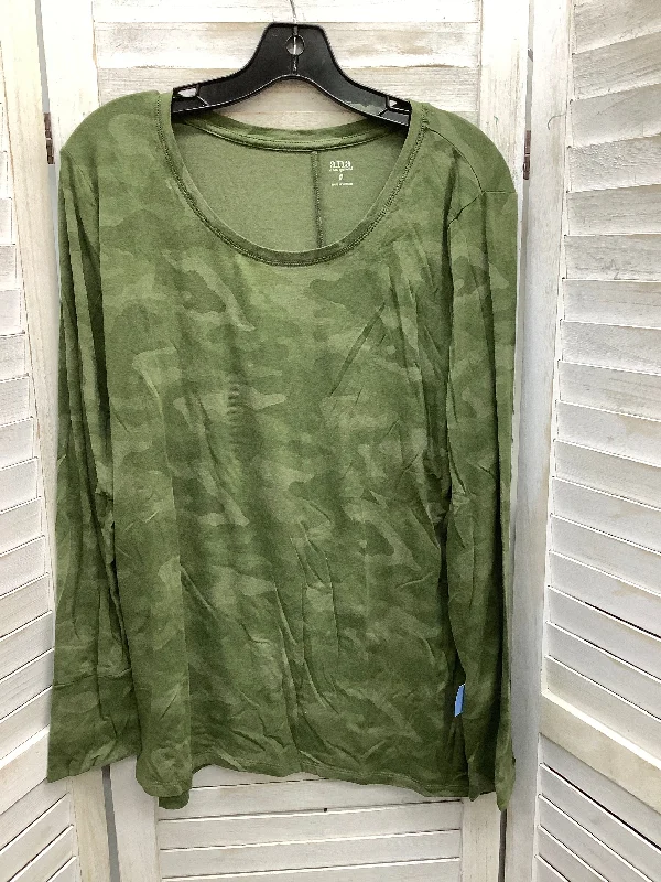 women's tops for vintage fashion enthusiastsTop Long Sleeve By Ana In Camouflage Print, Size: Xl