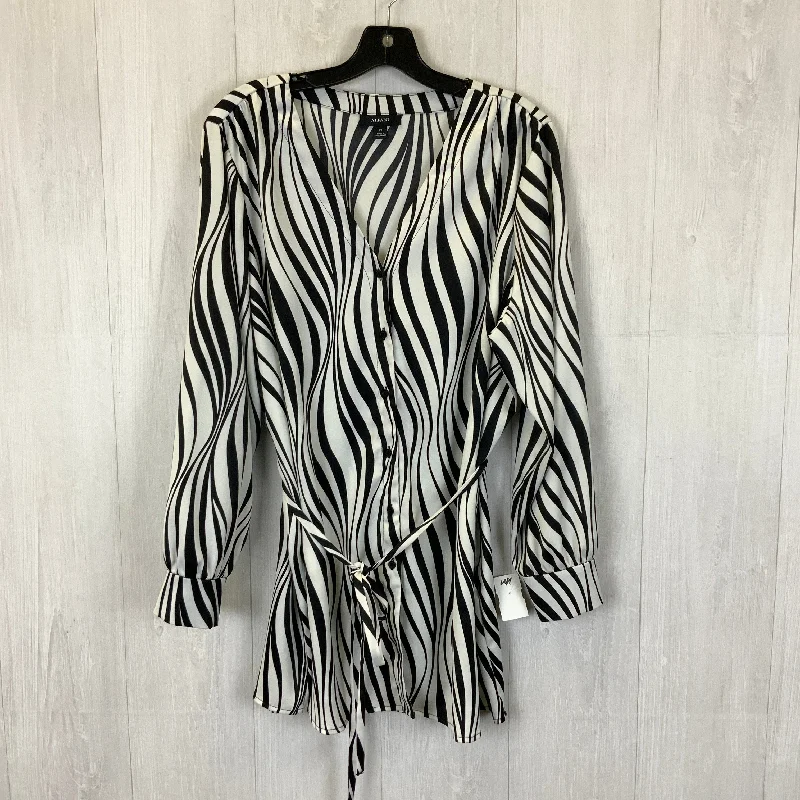 women's tops with sheer overlaysTop Long Sleeve By Alfani In Animal Print, Size: 2x