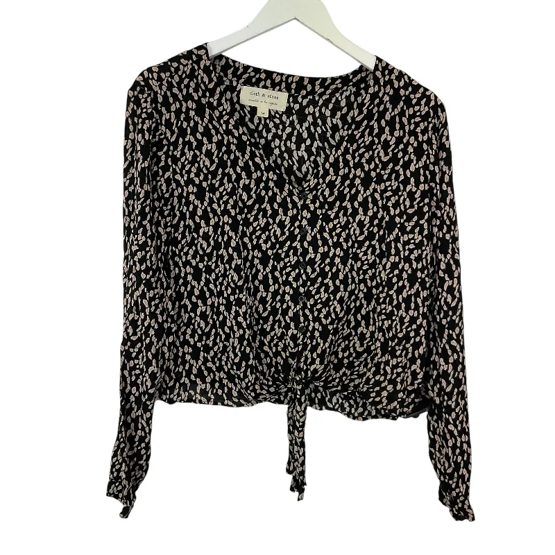 women's tops for those who prefer classic over trendy stylesTop Long Sleeve By Cloth & Stone In Black, Size: M