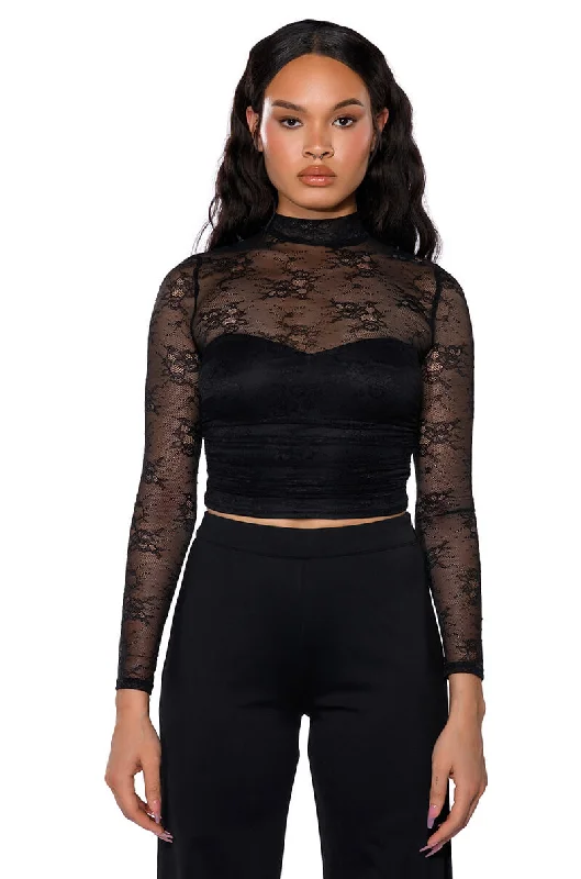 women's tops for date nightsLOOKING FOR LOVE LACE BLOUSE