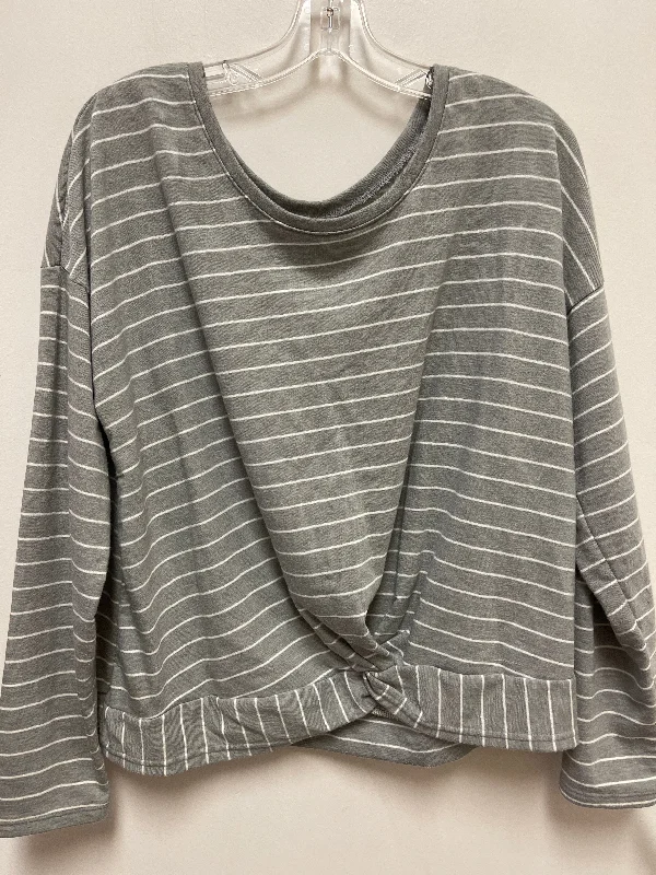 women's tops for everyday eleganceTop Long Sleeve Basic By Old Navy In Striped Pattern, Size: L