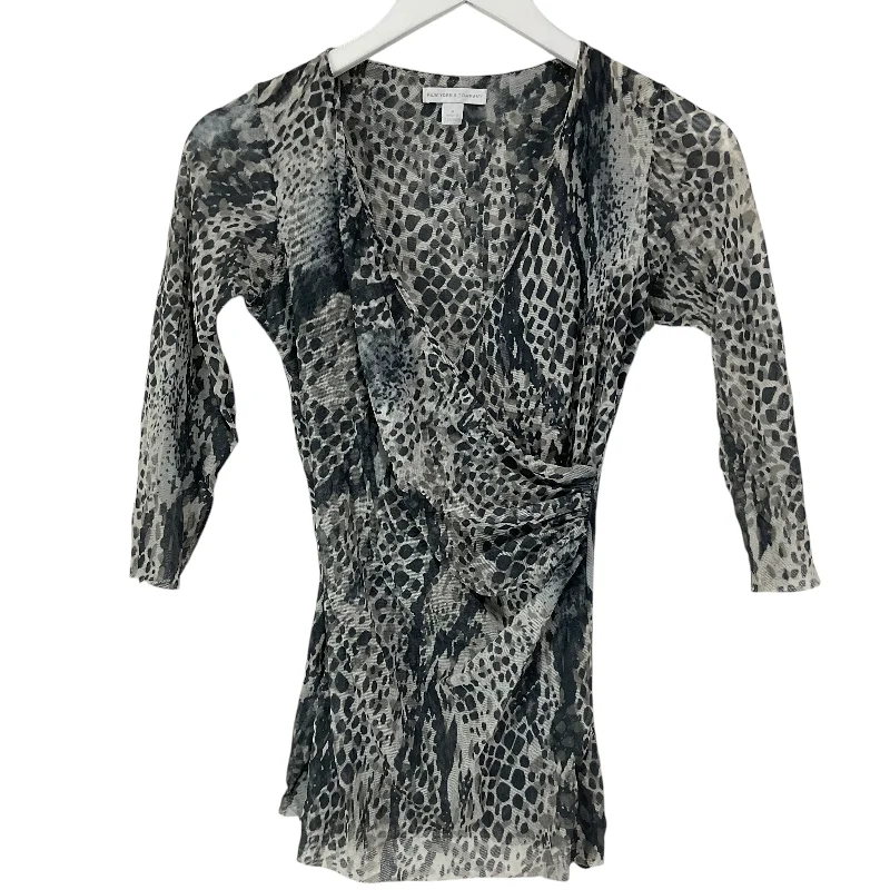 women's tops for maximalist fashion loversTop Long Sleeve By New York And Co In Animal Print, Size: M