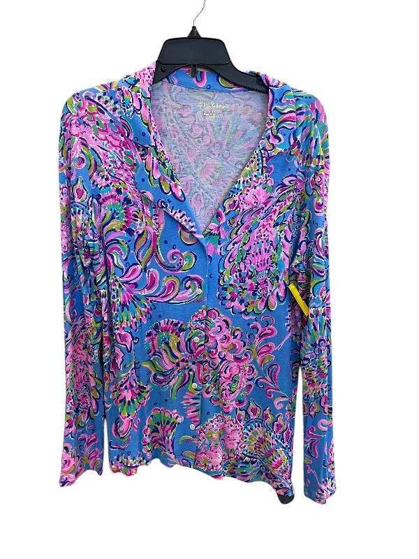 women's tops for those who want to wear pieces that are both functional and fashionableTop Long Sleeve By Lilly Pulitzer In Blue, Size: L