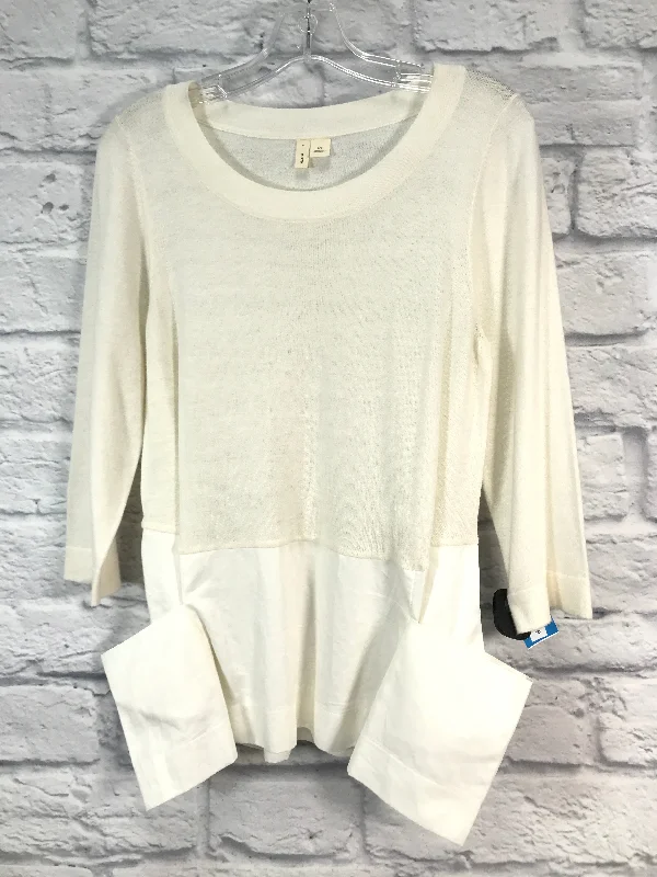 women's tops for those who seek both style and comfortTop Long Sleeve By Moth In Cream, Size: L