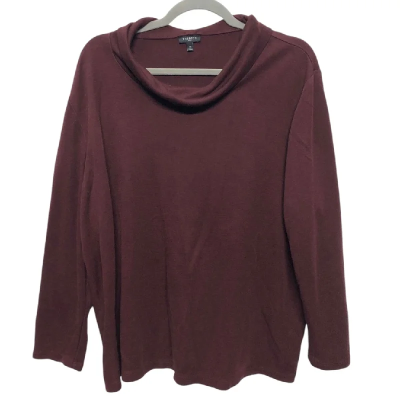 women's tops for those who want to add a personal touch to their wardrobe with unique and one-of-a-kind piecesTop Long Sleeve By Talbots In Brown, Size: 1x