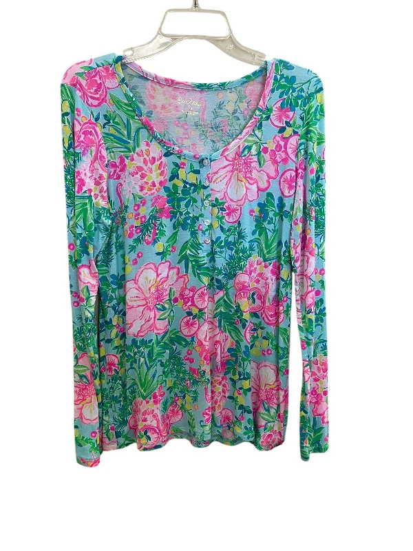 chic women's tops for everyday wearTop Long Sleeve By Lilly Pulitzer In Multi-colored, Size: M