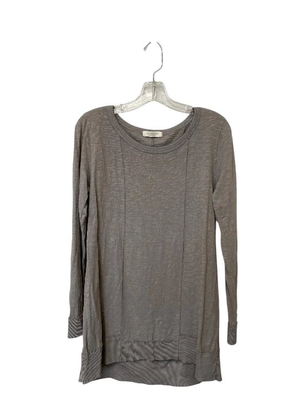 women's tops for those who love bold and vibrant colorsTop Long Sleeve Basic By Clothes Mentor In Grey, Size: S