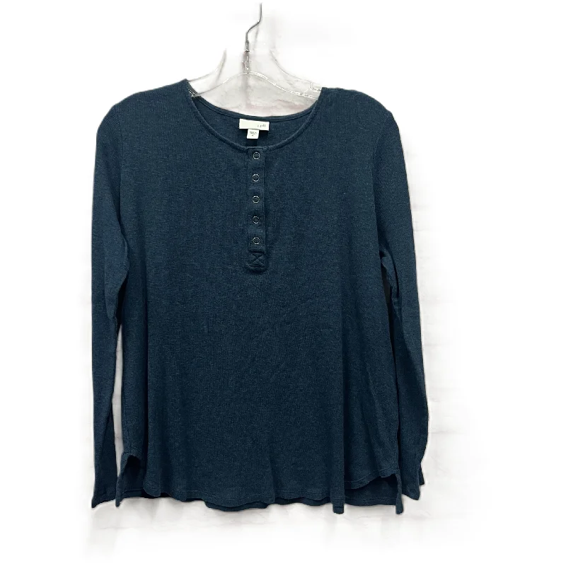 women's tops with beading accentsTop Long Sleeve By J. Jill In Blue, Size: M