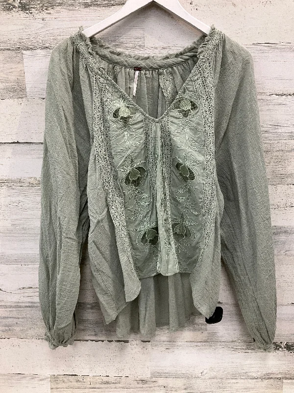 women's tops for those who want to create stylish and put-together outfits without spending a fortuneTop Long Sleeve By Free People In Green, Size: L