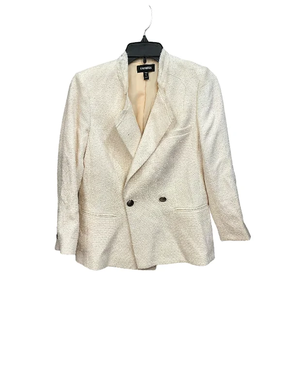 women's coats for those who believe in investing in quality fashionBlazer By Express In Cream, Size: Xs