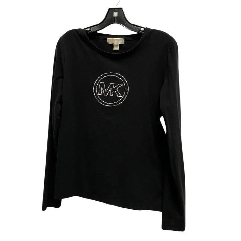 women's tops for those who believe in expressing their individuality through fashionTop Long Sleeve Basic By Michael By Michael Kors In Black, Size: L