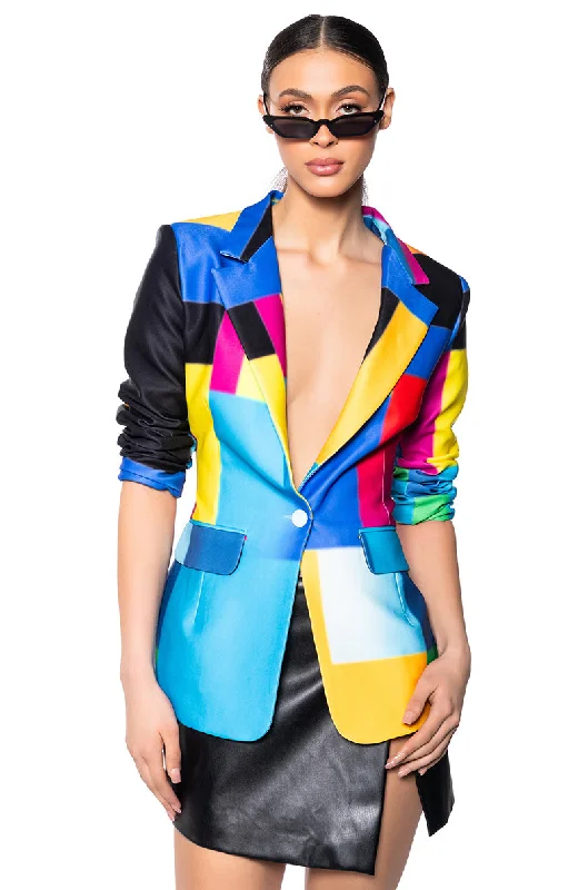 women's coats for pear-shaped bodiesGEO ABSTRACT BLAZER