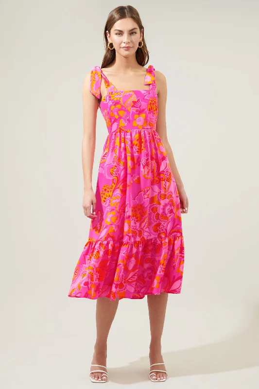 Chic DressLanai Tropics Filly Tie Strap Midi Dress