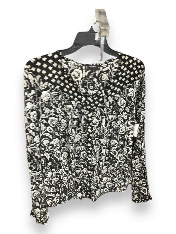 women's tops for those who want to stay updated with the latest fashion trendsTop Long Sleeve By Lucky Brand In Black & White, Size: M