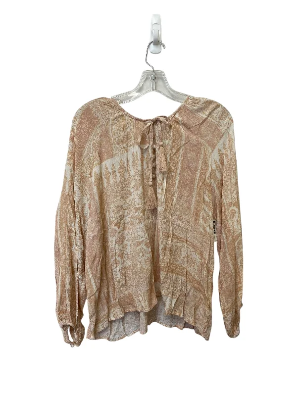 women's tops for those who prefer classic over trendy stylesTop Long Sleeve By Wonderly In Pink, Size: L