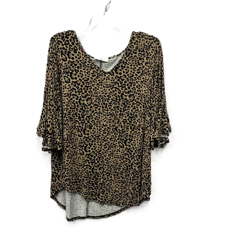 women's tops for date nightsTop Long Sleeve By Zenana Outfitters In Brown, Size: Xl