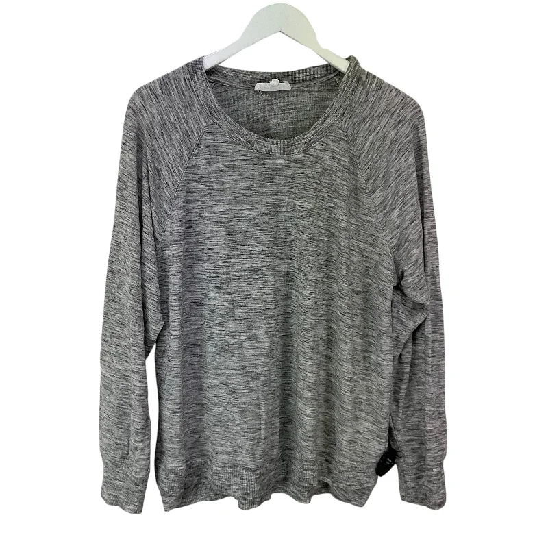 women's tops for glamorous eveningsTop Long Sleeve By Workshop In Grey, Size: Xl