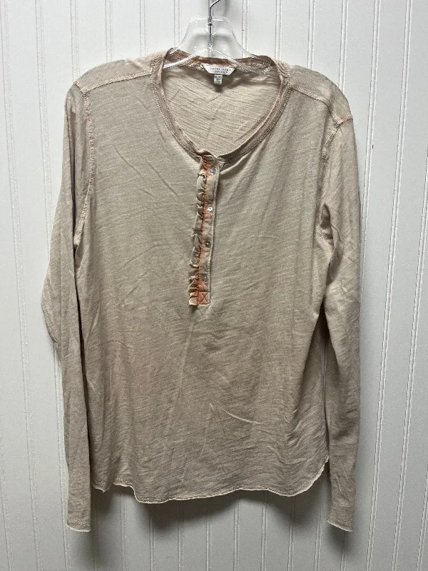 chic women's tops for everyday wearTop Long Sleeve By Lucky Brand In Cream, Size: Xl