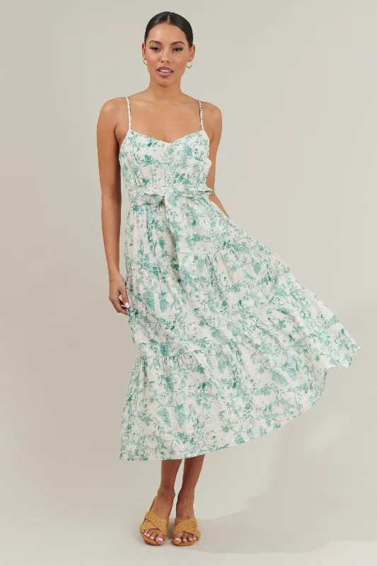 Polka-Dot DressJaya Floral Tiered Midi Dress