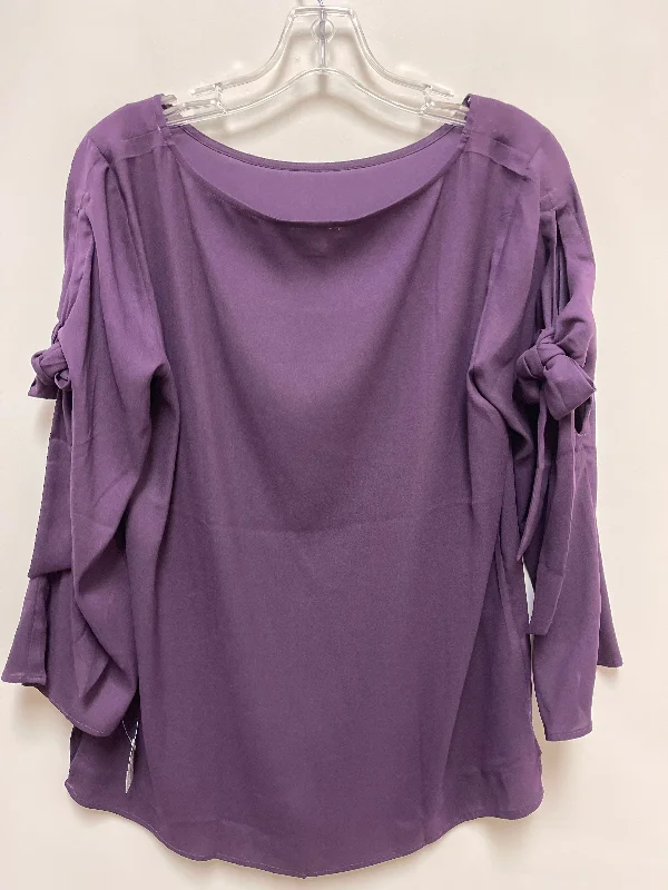 women's tops for those who want to add a touch of sophistication to their casual attireTop Long Sleeve By Ann Taylor In Purple, Size: S