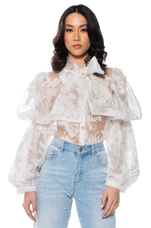 women's tops for those who want to wear pieces that are both functional and fashionableLOOKING LIKE THIS SHEER BLOUSE