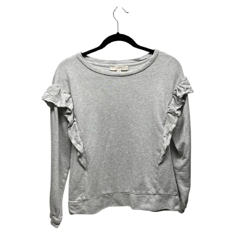 trendy women's topsTop Long Sleeve By Loft In Grey, Size: S