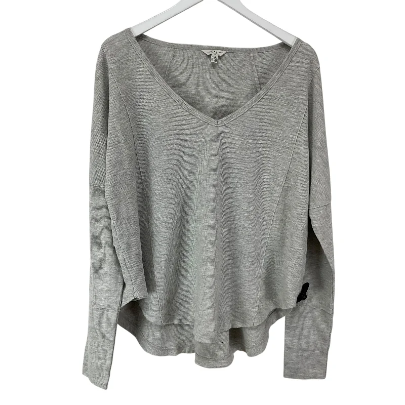 women's tops with bell sleevesTop Long Sleeve Basic By Lucky Brand In Grey, Size: Xl