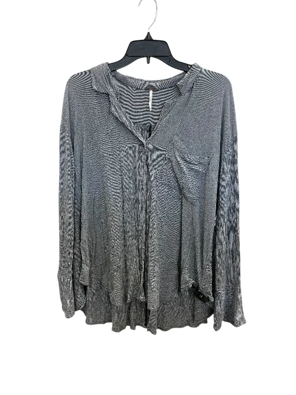 three-quarter sleeve women's topsTop Long Sleeve Basic By Free People In Grey, Size: Xs