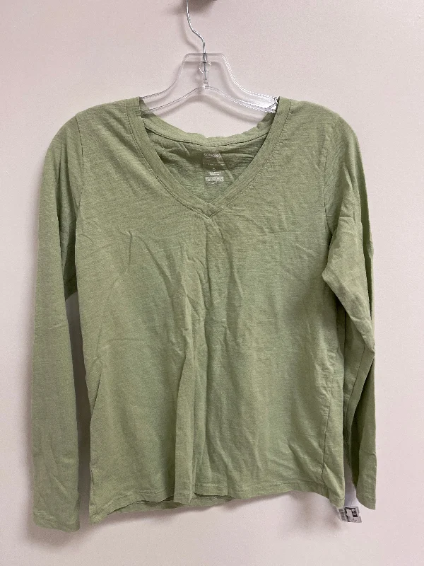 women's tops for those who want to wear pieces that are both comfortable and stylishTop Long Sleeve Basic By Sonoma In Green, Size: S