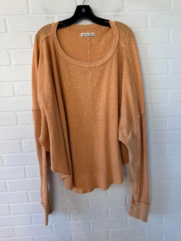 women's tops for those who want to make a fashion statementTop Long Sleeve By We The Free In Orange, Size: Xl