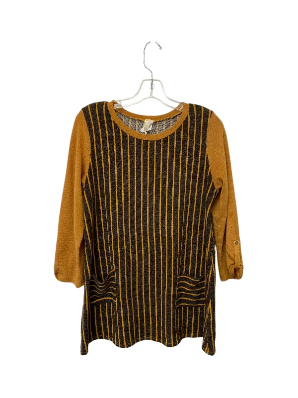 breathable women's tops for summerTop Long Sleeve By Clothes Mentor In Black & Yellow, Size: M