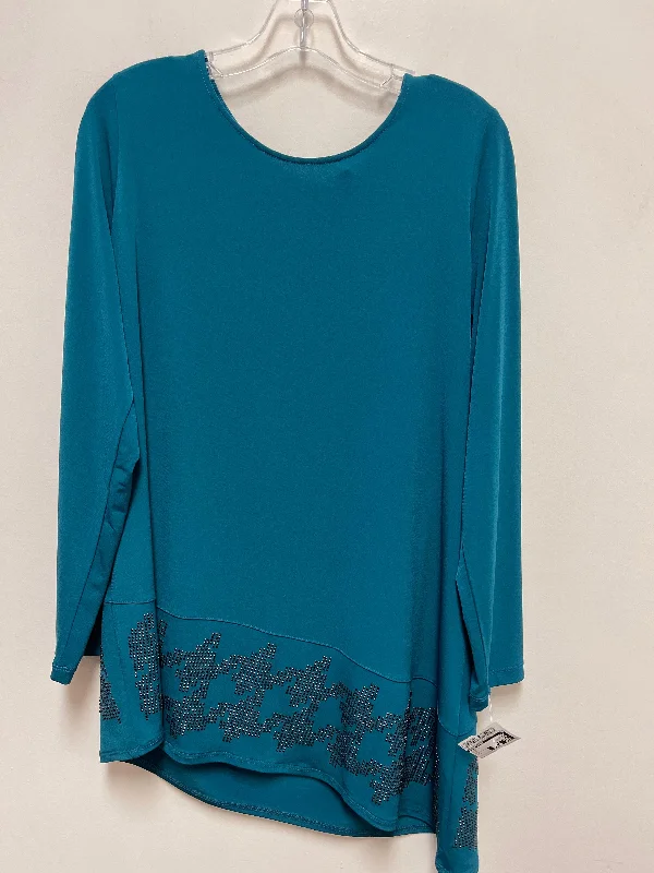 women's tops for those who want to stay updated with the latest fashion trendsTunic Long Sleeve By Susan Graver In Blue, Size: M