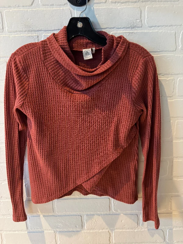 women's stylish topsTop Long Sleeve By Paper Crane In Orange, Size: Xs