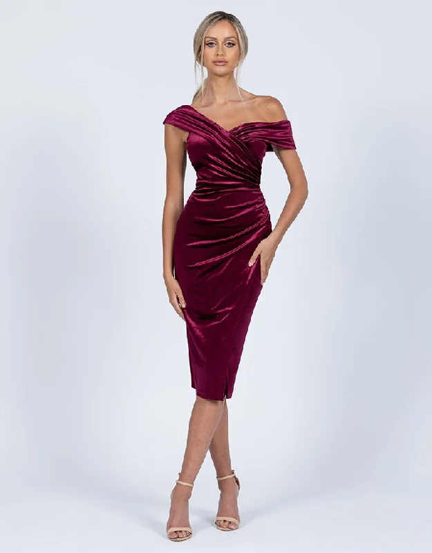 Tiered DressRozalia Velvet Midi