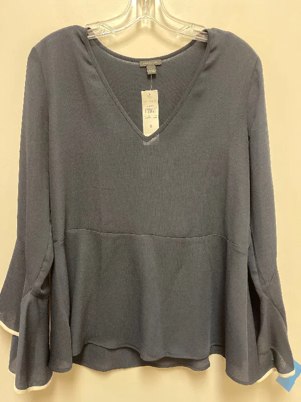 camisoles for womenTop Long Sleeve By Ann Taylor In Navy, Size: S