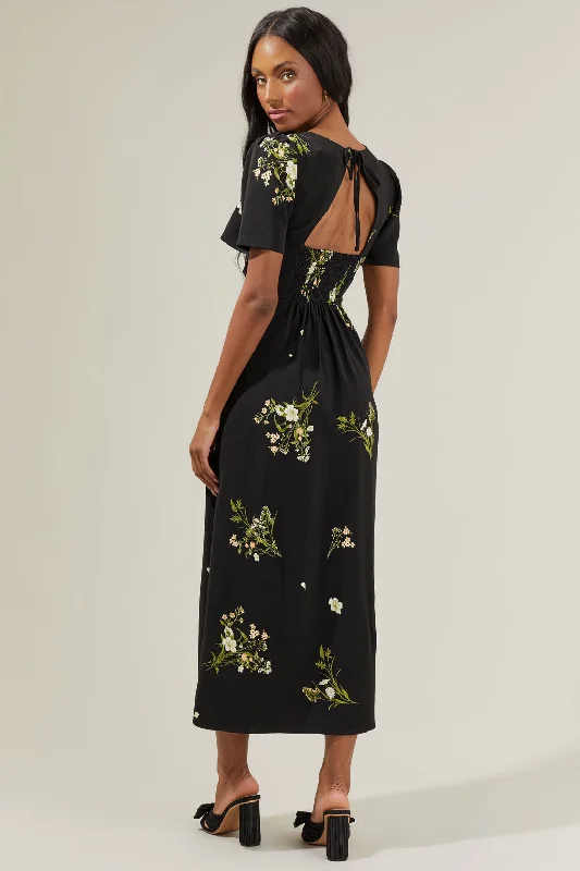 Bohemian DressJenna Floral Midi Dress