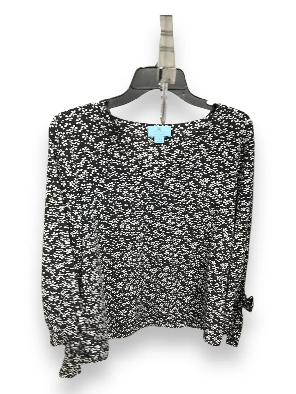 women's tops for those who love to shop for unique findsTop Long Sleeve By Cece In Black & White, Size: M