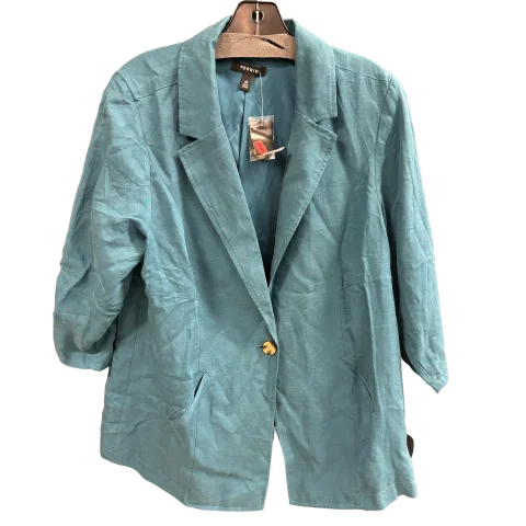 women's coats with removable fur liningsBlazer By Torrid In Teal, Size: M