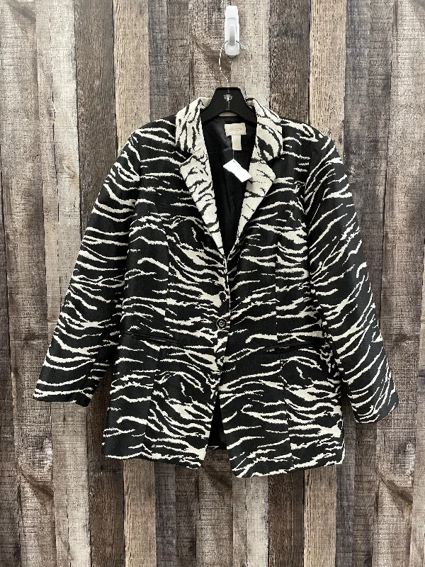 women's coats with beadwork accentsBlazer By Chicos In Zebra Print, Size: M