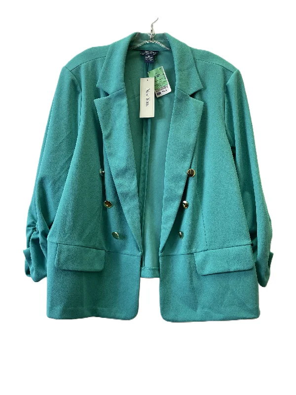 women's coats for special occasions and everyday eleganceBlazer By New York clothing In Aqua, Size: 3x