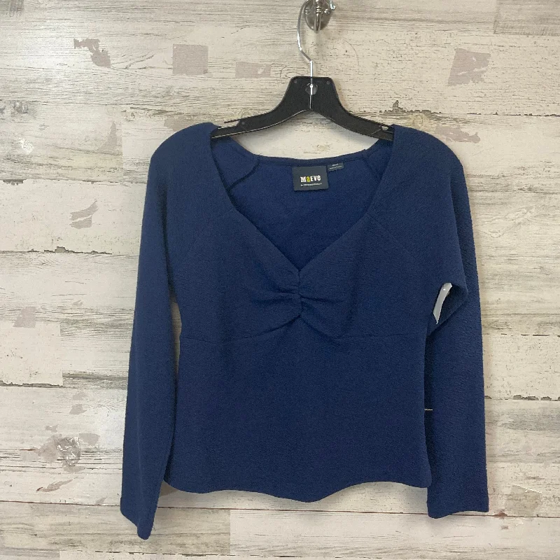 women's tops for business casual attireTop Long Sleeve By Maeve In Blue, Size: M