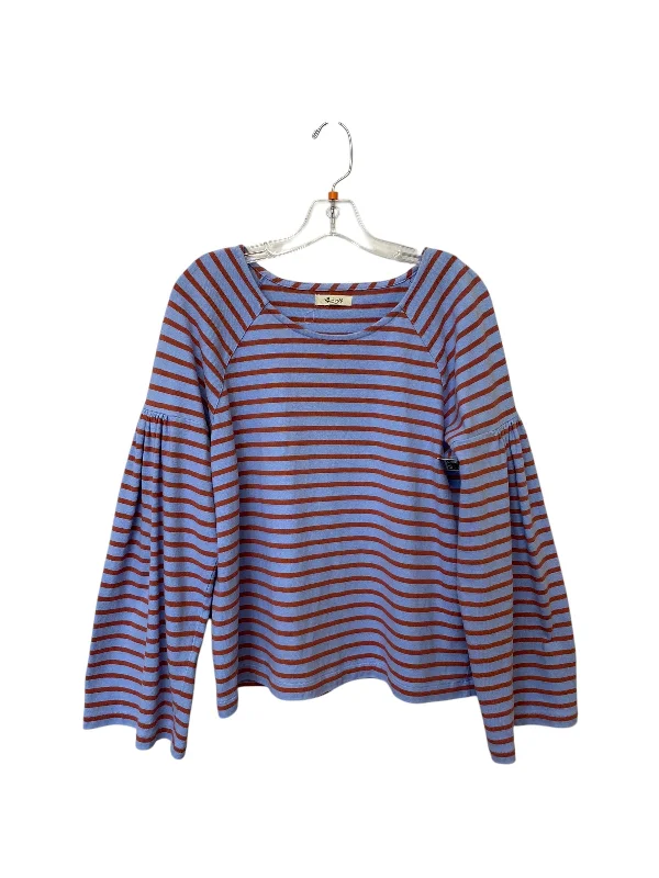 women's tops for layeringTop Long Sleeve By Madewell In Striped Pattern, Size: M