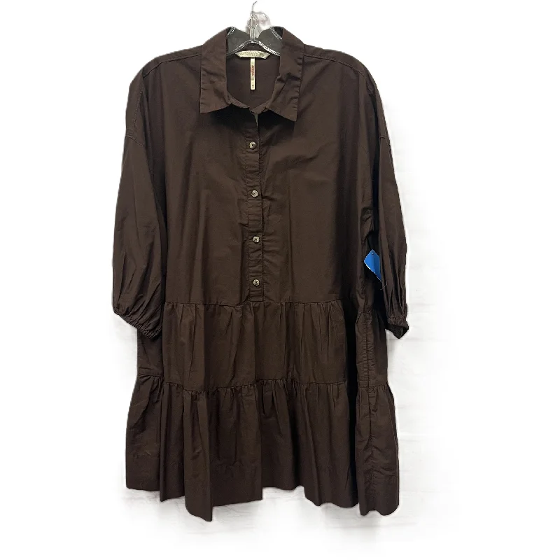 women's tops with bell sleevesTop Long Sleeve By Free People In Brown, Size: Xs