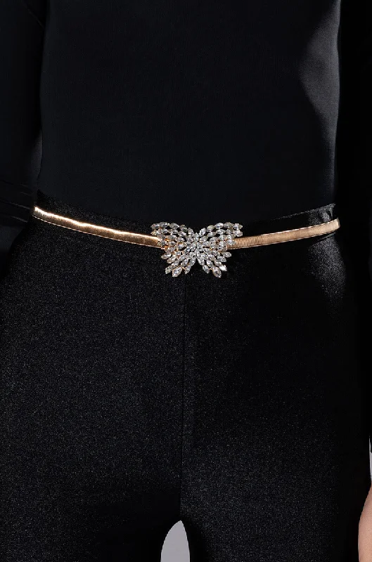 HOW YOU GET SO FLY RHINESTONE STATEMENT BELT