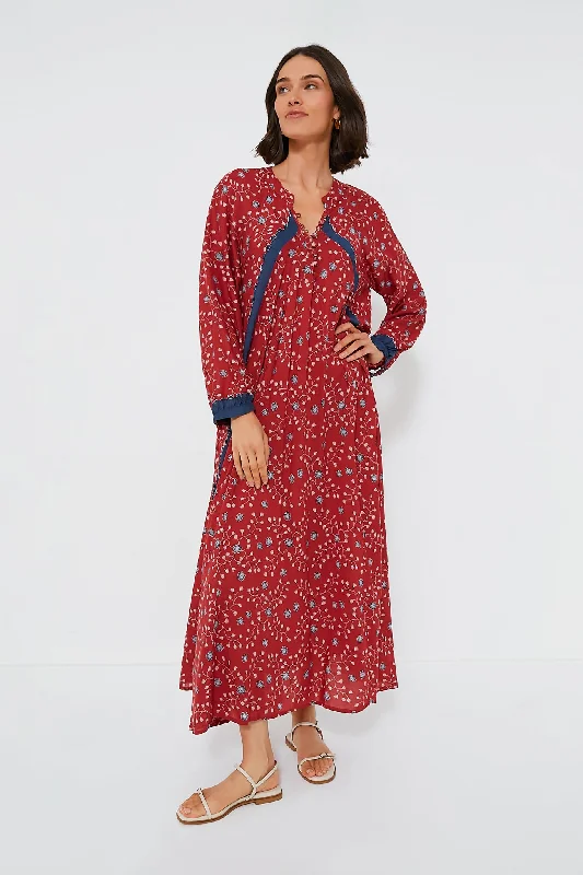 women's everyday dressesPinwheel Red Fiore Maxi Dress