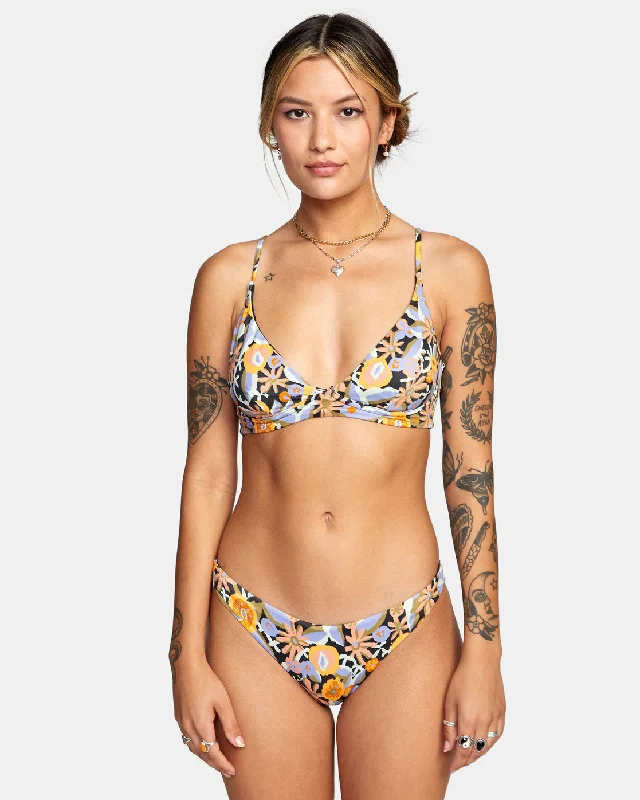 Eco-Conscious Female SwimwearAvant Gardner High Triangle Bikini Top - RVCA Black