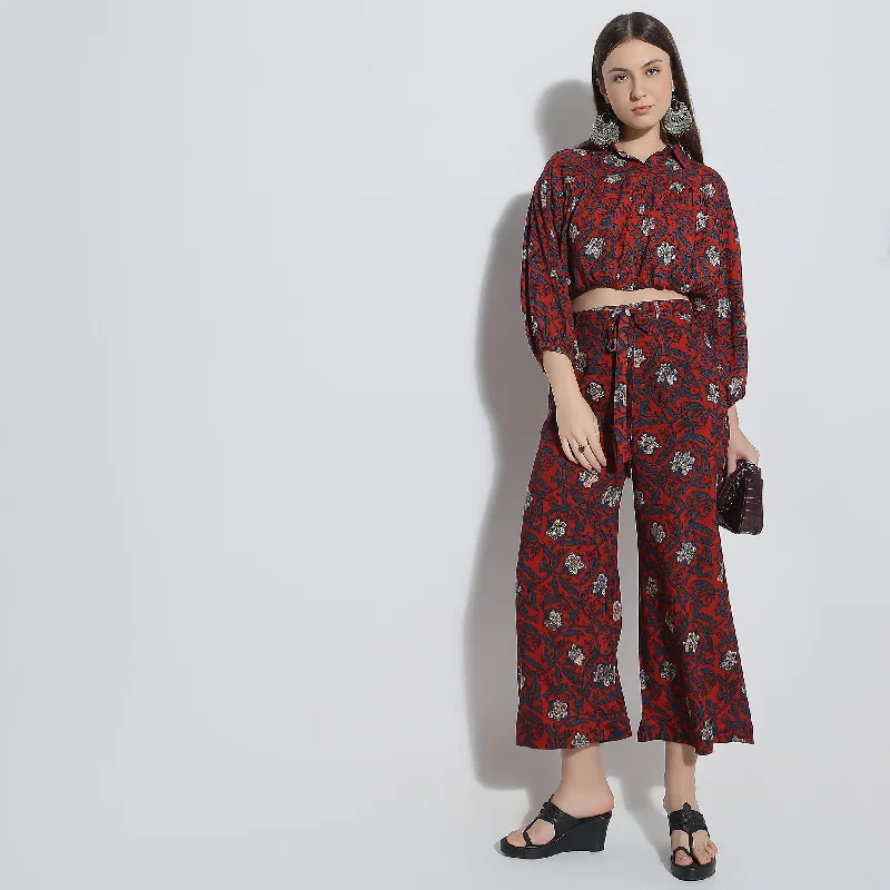 Flare Fit Printed Culottes