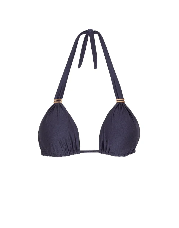 Laced-Up Female SwimwearBia Tube Top - Indigo