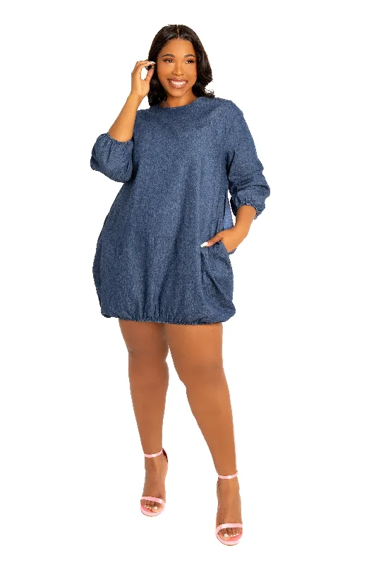 Silk DressBubbled Denim Mini Dress