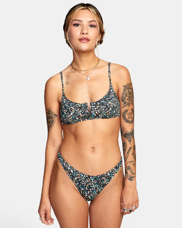 High-Neck One-Piece FemaleNo Matter V-Wire Bralette Bikini Top - Multi